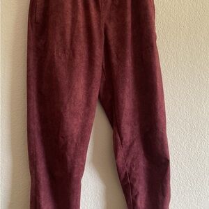 Fabletics Maroon Suede Pants